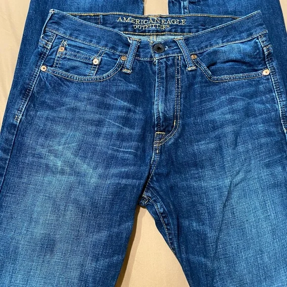 American Eagle 🦅 Outfitters relaxed straight jeans size 30 x 34 MINT - Picture 4 of 8